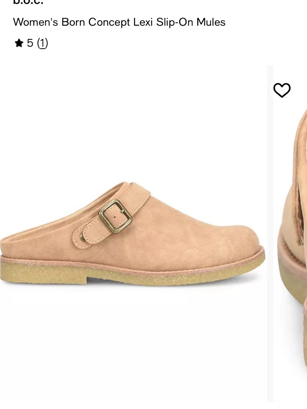b.o.c Lexi Slip-On Mule light tan woman’s size 9 NWT - Picture 8 of 15